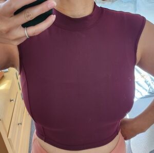 Lululemon Burgundy Crop Top